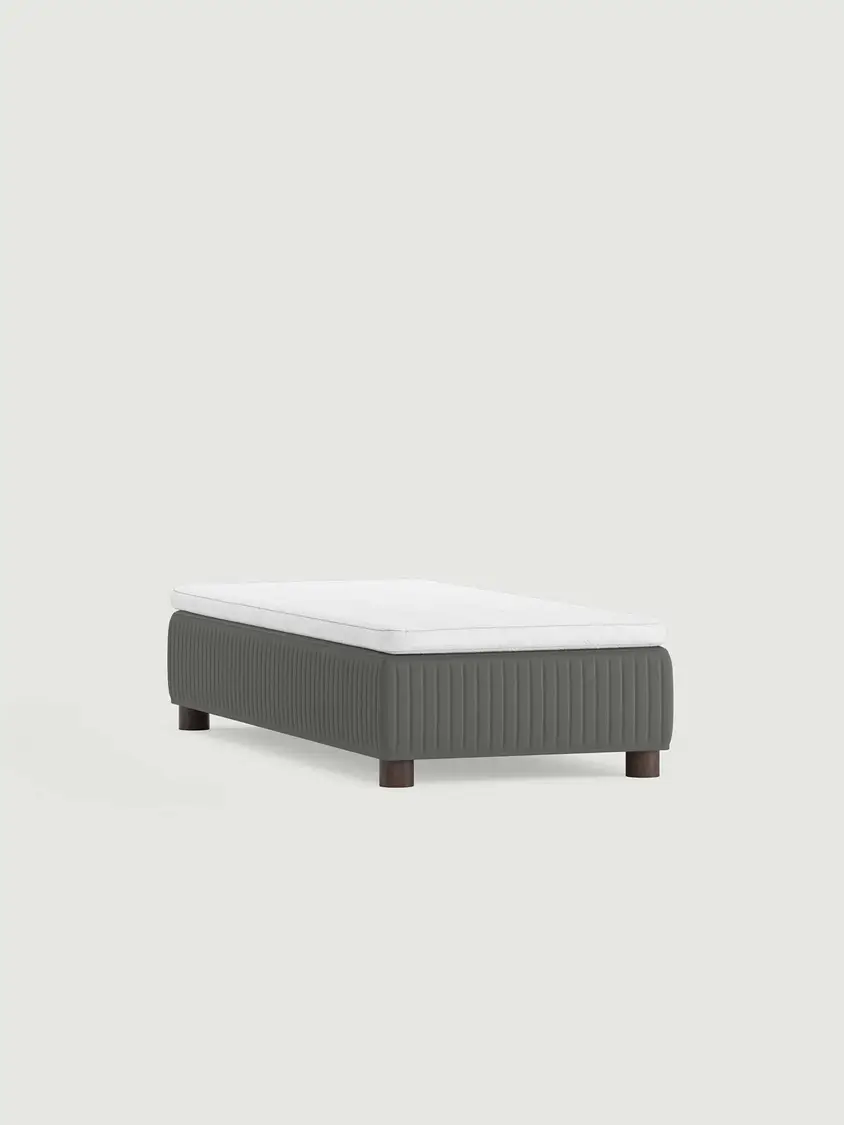 Säng Hallarskär 105x210 Medel H.19.Grå