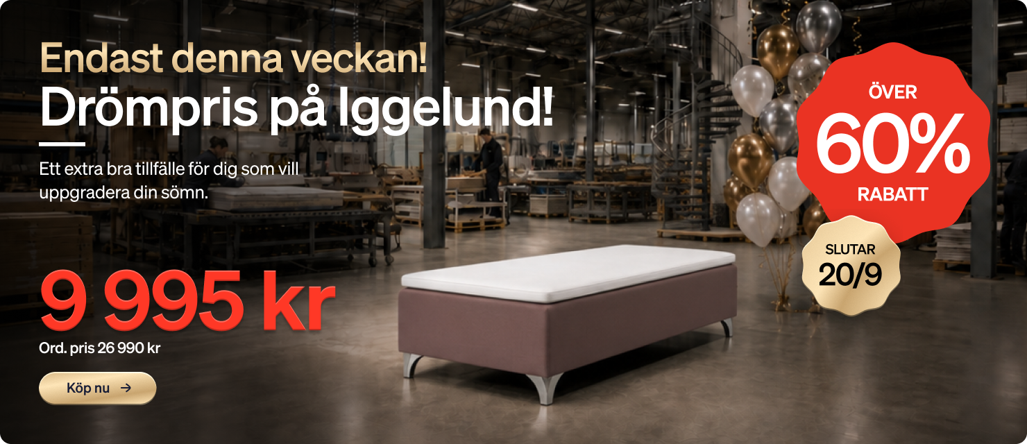 Drömpris på Iggelund - 9 995 kr - Över 60% rabatt