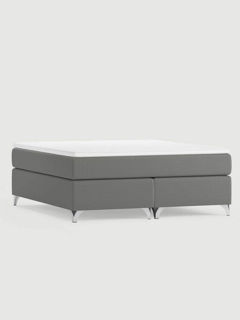 Säng Videlund 210x200 Duozon Fast/Duozon Medel Sa.149.Ljusgrå