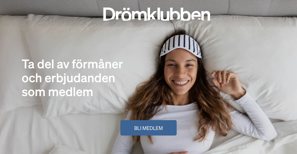 Erbjudanden och förmåner för dig som är eller blir medlem - knapp "bli medlem" - kvinna som är glad, ler och ligger i en säng Erbjudanden och förmåner för dig som är eller blir medlem - knapp "bli medlem" - kvinna som är glad, ler och ligger i en säng
