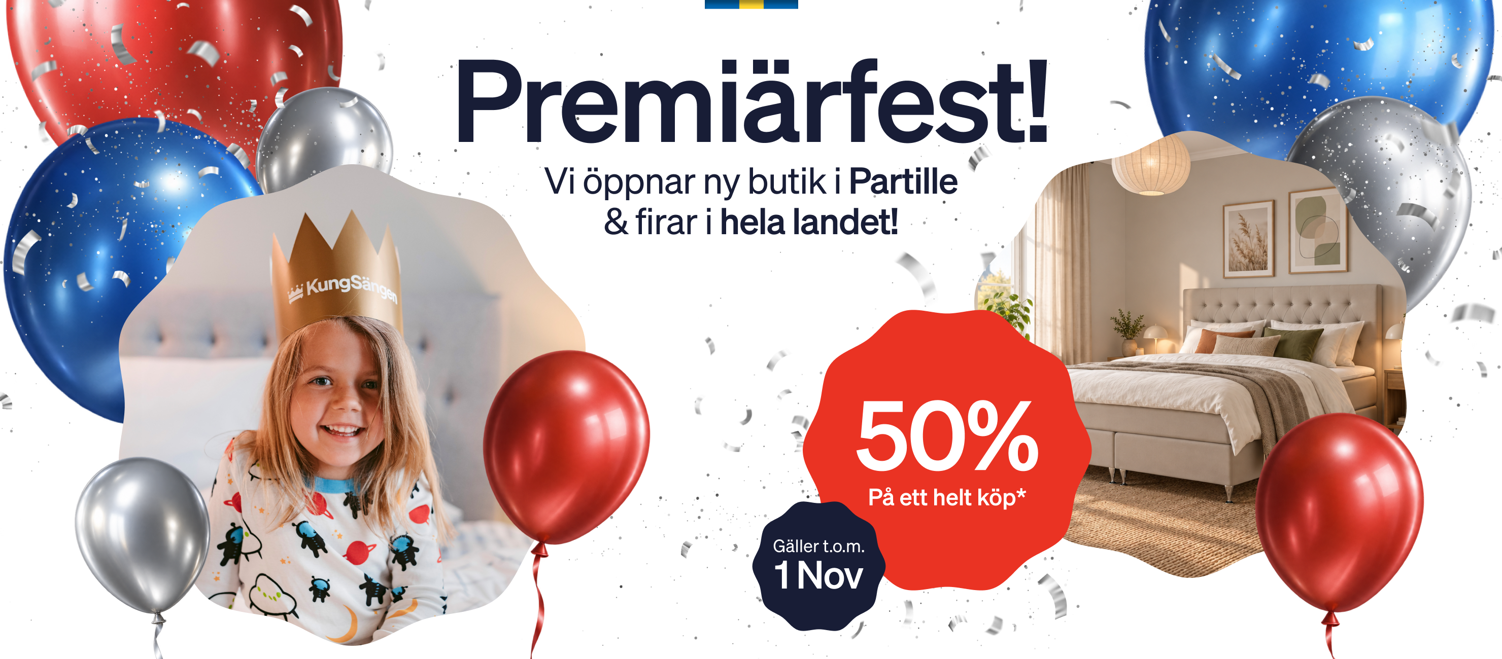 Premiärfest! Vi öppnar ny butik i Partille & firar i hela landet! Halva priset på ett helt köp vid köp av minst tre varor. Premiärfest! Vi öppnar ny butik i Partille & firar i hela landet! Halva priset på ett helt köp vid köp av minst tre varor.