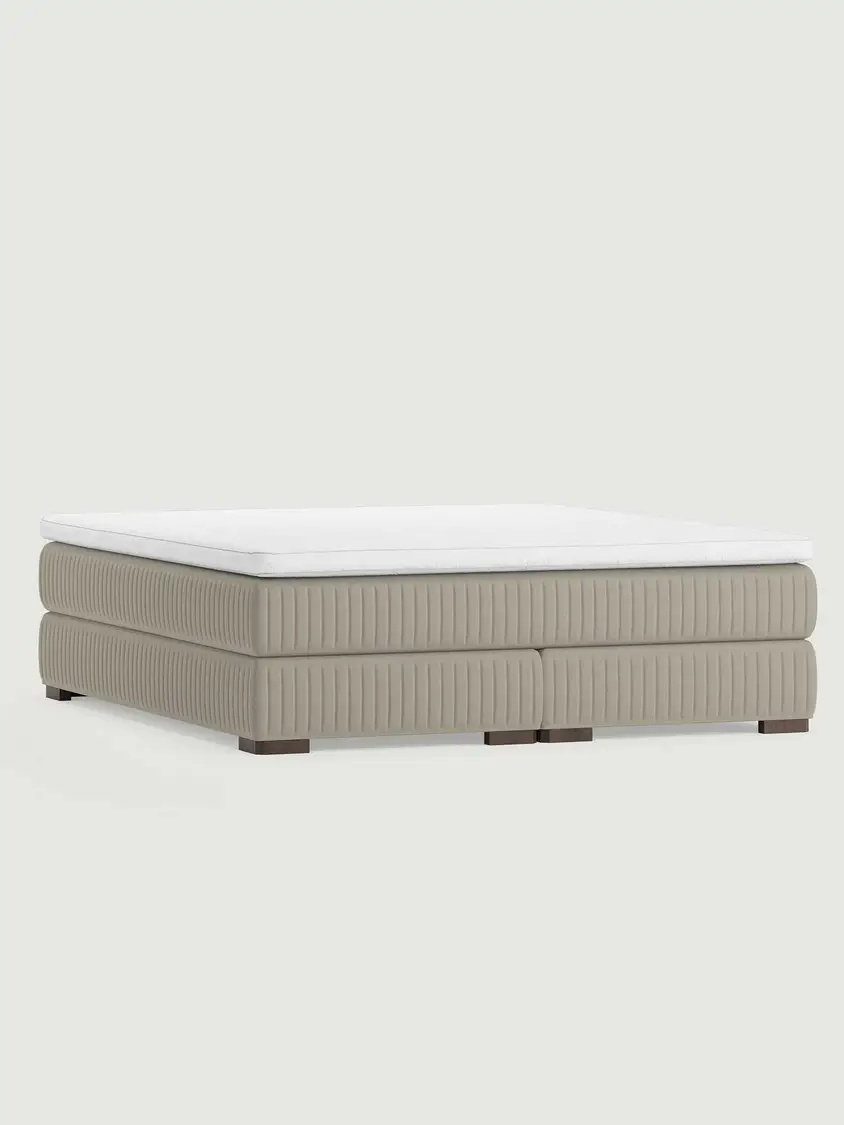 Säng Liljeskär 180x210 Fast/Fast H.22.Gråbeige
