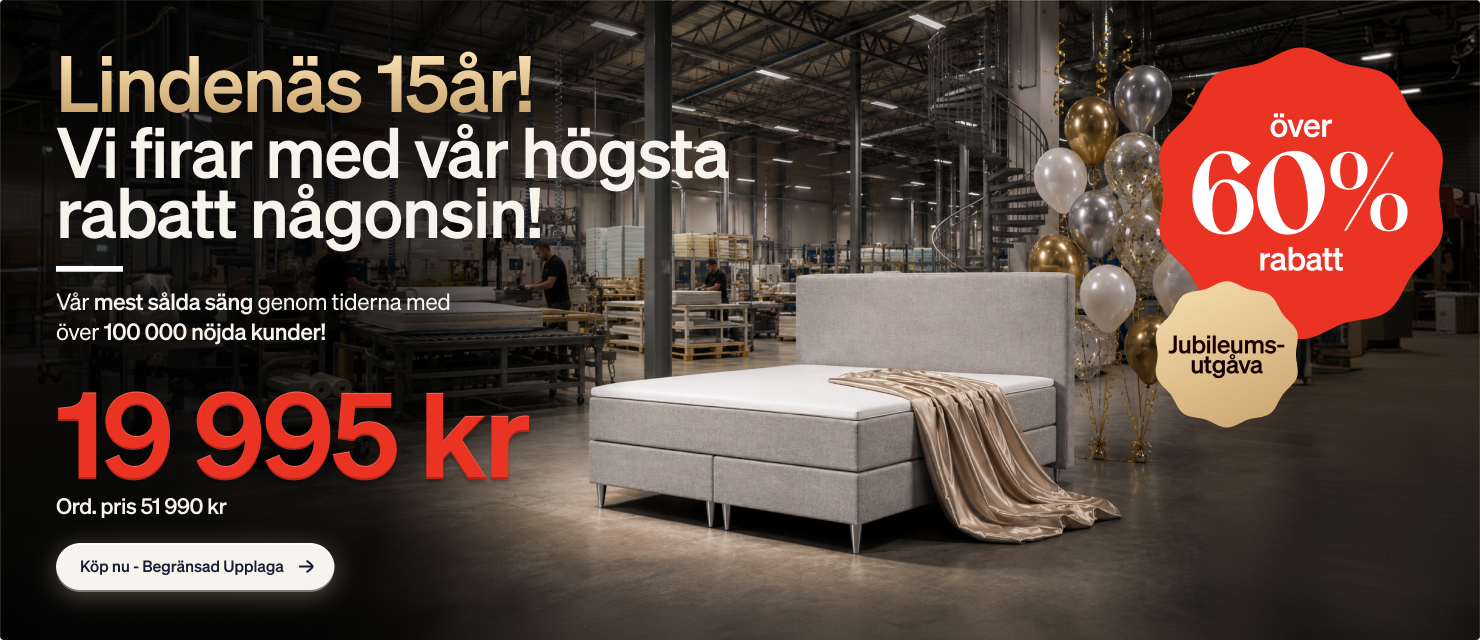 Lindenäs 15år! Vi firar med vår högsta rabatt någonsin! 19 995 kr Ord. Pris 51 990 kr Lindenäs 15år! Vi firar med vår högsta rabatt någonsin! 19 995 kr Ord. Pris 51 990 kr